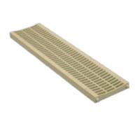 First Plast - Caniveaux PVC ou PP - Grille en PVC anti-choc sable - Série 130 - 130 x 500 mm -