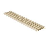 First Plast - Caniveaux PVC ou PP - Grille mi-renforcée PVC anti-choc - Sable - 100 x 500 mm - Série 100 -