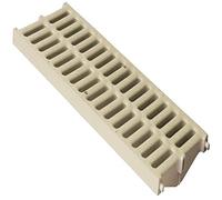 First Plast - Caniveaux PVC ou PP - Grille renforcée 77,00KN - PVC anti-choc - sable - 200 x 500 mm -