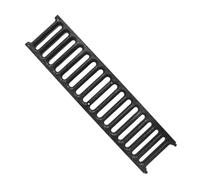 First Plast - Caniveaux PVC ou PP - Grille renforcée en PVC anti-choc - noir - Série 130 - 130 x 500 mm -