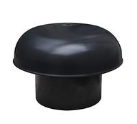 FIRST PLAST CDV100A Chapeau de Ventilation Tête Ésalatrice, Noir, diamètre 100 mm