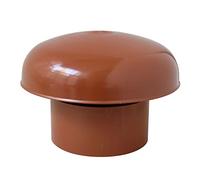 First Plast CDVM125T Chapeau de Ventilation Tête Exalateur avec maille, rouge tuile, diamètre intérieur 125 mm