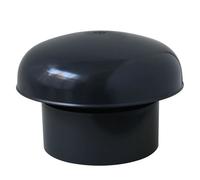 First plast - CDVM140A-Y - CDVM140A Chapeau de Ventilation tete salateur avec Filet, Ardoise, diametre interieur 140 mm