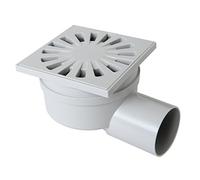 First Plast chabs1050g-y égout sifonato en ABS, gris, 100 x 100 mm