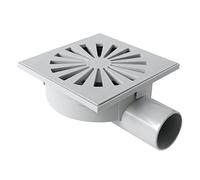 First Plast CHABS15G Trou d'homme en ABS siphonné, Gris, 150 x 150 mm