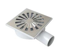 First Plast CHABS15M Ferme siphonate en ABS, argent (chromé), 150 x 150 mm