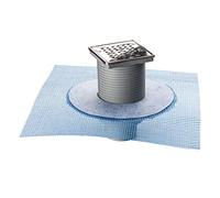 First Plast CHABSR10IN Chiusino siphonique avec filet et grille en acier, argent (inoxydable), 100 x 100 mm