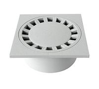 FIRST PLAST CHPVC20G Ferme-Siphon en PVC, Gris, 200x200 mm