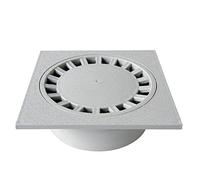 FIRST PLAST CHPVC25G Ferme-Siphon en PVC, Gris, 250x250 mm