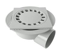 First Plast chpvcbo2011g-y égout sifonato en PVC, gris, 200 x 200 mm