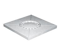 First Plast First plast - siphons de sol pvc - siphon de sol pvc 400x400mm sortie verticale ø80-100-110 - gris