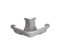 First Plast - Gouttière PVC 16 demi-ronde - Angle extérieur 90° PVC 16 demi-ronde - gris