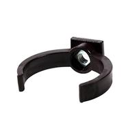 First Plast - Gouttière PVC 16 demi-ronde - Collier lyre pour tube de descente PVC Ø50 - marron - First Plast