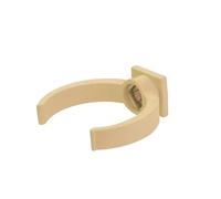 First Plast - Gouttière PVC 16 demi-ronde - Collier lyre pour tube de descente PVC Ø50 - sable