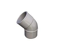 First Plast - Gouttière PVC 16 demi-ronde - Coude PVC 45° MF pour tube de descente Ø50 - gris - First Plast