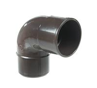 First Plast - Gouttière PVC 16 demi-ronde - Coude PVC 87°30 mâle femelle pour tube de descente Ø50 - marron - First Plast