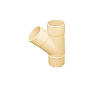 First Plast - Gouttière PVC 16 demi-ronde - Culotte PVC 45° MF pour tube de descente Ø50- sable