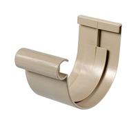 First Plast - Gouttière PVC 16 demi-ronde - Jonction à coller PVC 16 demi-ronde - Sable - First Plast
