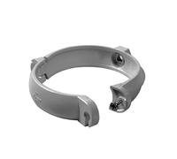 First Plast - Gouttière PVC 25 demi-ronde - Collier bride pour tube de descente PVC Ø80 - gris - First Plast