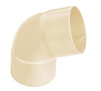 First Plast - Gouttière PVC 25 demi-ronde - Coude PVC 45° femelle femelle pour tube Ø80 épaisseur 3.2 mm - sable - First Plast