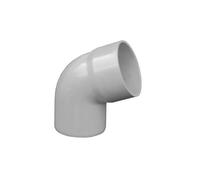 First Plast - Gouttière PVC 25 demi-ronde - Coude PVC 67°30 MF pour tube Ø80 épaisseur 2.2mm - gris