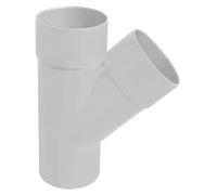 First Plast - Gouttière PVC 25 demi-ronde - Culotte PVC 45° MF pour tube Ø80 épaisseur 3.2mm- gris - First Plast