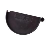 First Plast - Gouttière PVC 25 demi-ronde - Fond de naissance pour gouttières PVC 25 - marron -