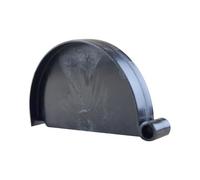 First Plast - Gouttière PVC 25 demi-ronde - Fond de naissance pour gouttières PVC 25 - noir -