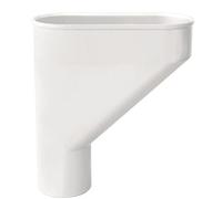 First Plast - Gouttière PVC 25 demi-ronde - Jambonneau PVC gouttière 25 Ø80 - blanc - First Plast