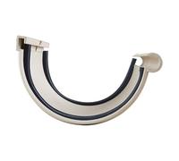 First Plast - Gouttière PVC 25 demi-ronde - Jonction longue à joints montés PVC 25 demi-ronde - Sable - First Plast