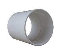 First Plast - Gouttière PVC 25 demi-ronde - Manchon PVC pour tube de descente Ø80 - blanc -