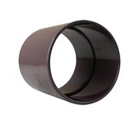 First Plast - Gouttière PVC 25 demi-ronde - Manchon PVC pour tube de descente Ø80 - marron -