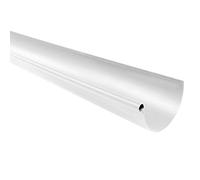 First Plast - Gouttière PVC 25 demi-ronde - Profilé gouttière PVC 25 coextrudé demi-ronde 4 m - Blanc -