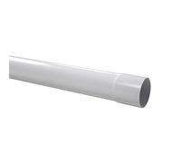 First Plast - Gouttière PVC 25 demi-ronde - Tube de descente gouttière 25 - Ø80 blanc 4 m -
