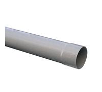 First Plast - Gouttière PVC 25 demi-ronde - Tube de descente gouttière 25 - Ø80 gris 2 m -