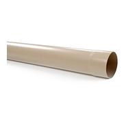 First Plast - Gouttière PVC 25 demi-ronde - Tube de descente gouttière 25 - Ø80 sable 2 m -