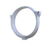 First Plast - Gouttière PVC 33 demi-ronde - Collier bride pour tube de descente PVC Ø100 - blanc - First Plast
