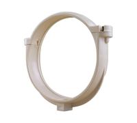 First Plast - Gouttière PVC 33 demi-ronde - Collier bride pour tube de descente PVC Ø100 - sable -