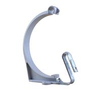 First Plast - Gouttière PVC 33 demi-ronde - Crochet bandeau monté avec étrier PVC 33 demi-ronde - gris - First Plast