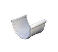 First Plast - Gouttière PVC 33 demi-ronde - Jonction longue BI-SYTEM PVC 33 demi-ronde - gris - First Plast