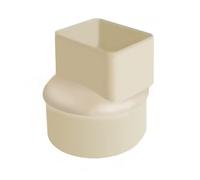 First Plast - Gouttière PVC 33 demi-ronde - Manchon pour tube descente gouttière - 82x56 mm - Sable - Ø100 -