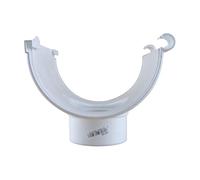 First Plast - Gouttière PVC 33 demi-ronde - Naissance centrale avec support Bi-system PVC 33 demi-ronde - Blanc - First Plast
