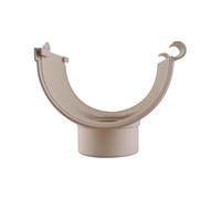 First Plast - Gouttière PVC 33 demi-ronde - Naissance centrale avec support Bi System - PVC 33 demi-ronde - Sable - First Plast