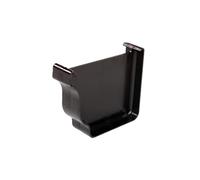 First Plast - Gouttière PVC carrée BEST - Fond de gouttière droite/gauche PVC BEST - Marron -