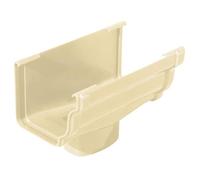 First Plast - Gouttière PVC carrée BEST - Naissance centrale BI-SYSTEM PVC BEST carrée - sable - First Plast