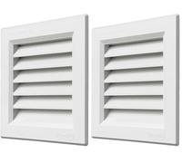 First Plast Grille a encastr. avec moustiquaire 140x140 blanc-pass air 50cm2 (Lot de 2)
