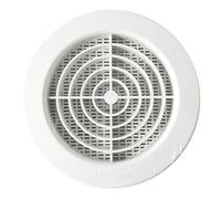 First Plast - Grille de ventilation PVC - Grille d'aération ronde avec moustiquaire 128 mm à encastrer sur tube PVC 100 mm -
