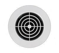 First Plast - Grille de ventilation PVC - Grille d'aération ronde blanche 128 mm à encastrer sur tube PVC 100 mm -