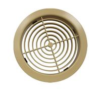 First Plast - Grille de ventilation PVC - Grille ronde à encastrer plastique - Sable - Ext. Ø178 mm - Tube Ø160 mm -