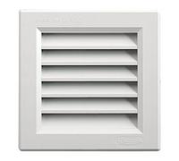 First Plast - Grille de ventilation PVC - Grille ventilation PVC traditionnelle à encastrer 140 x 140 mm avec moustiquaire -
